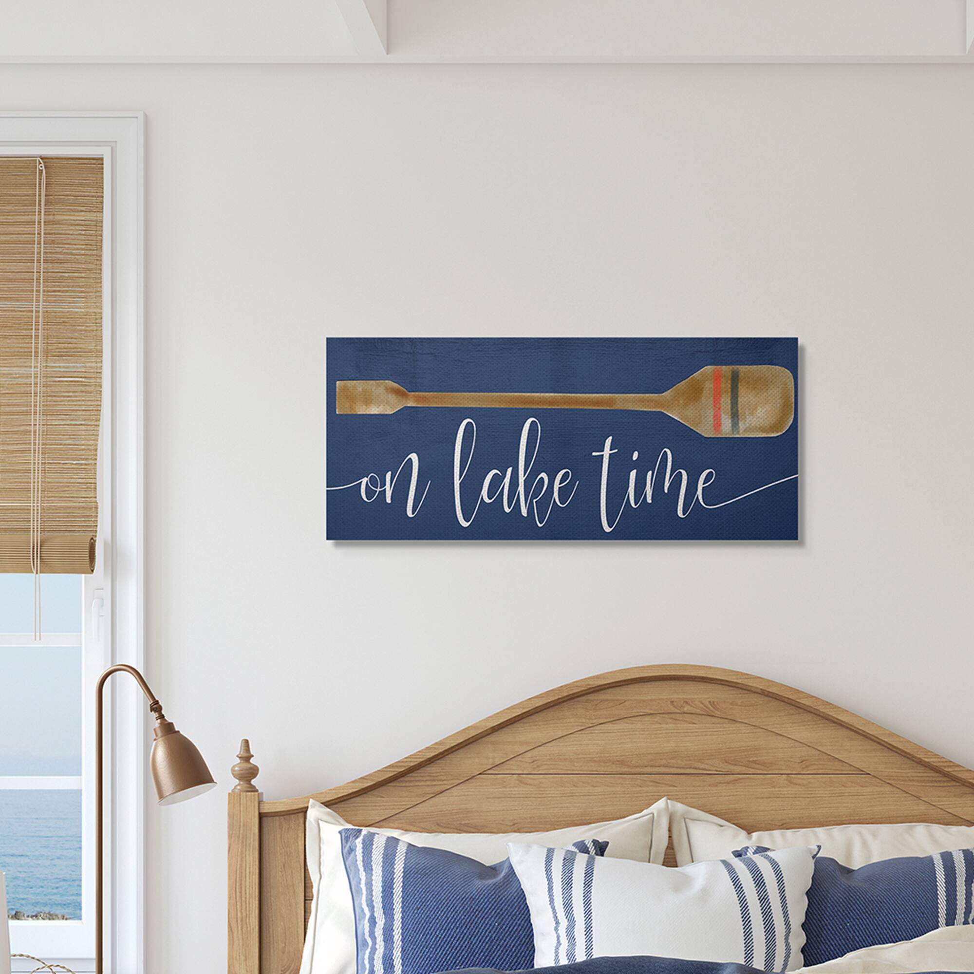 Stupell Industries Blue On Lake Time Canvas Wall Art